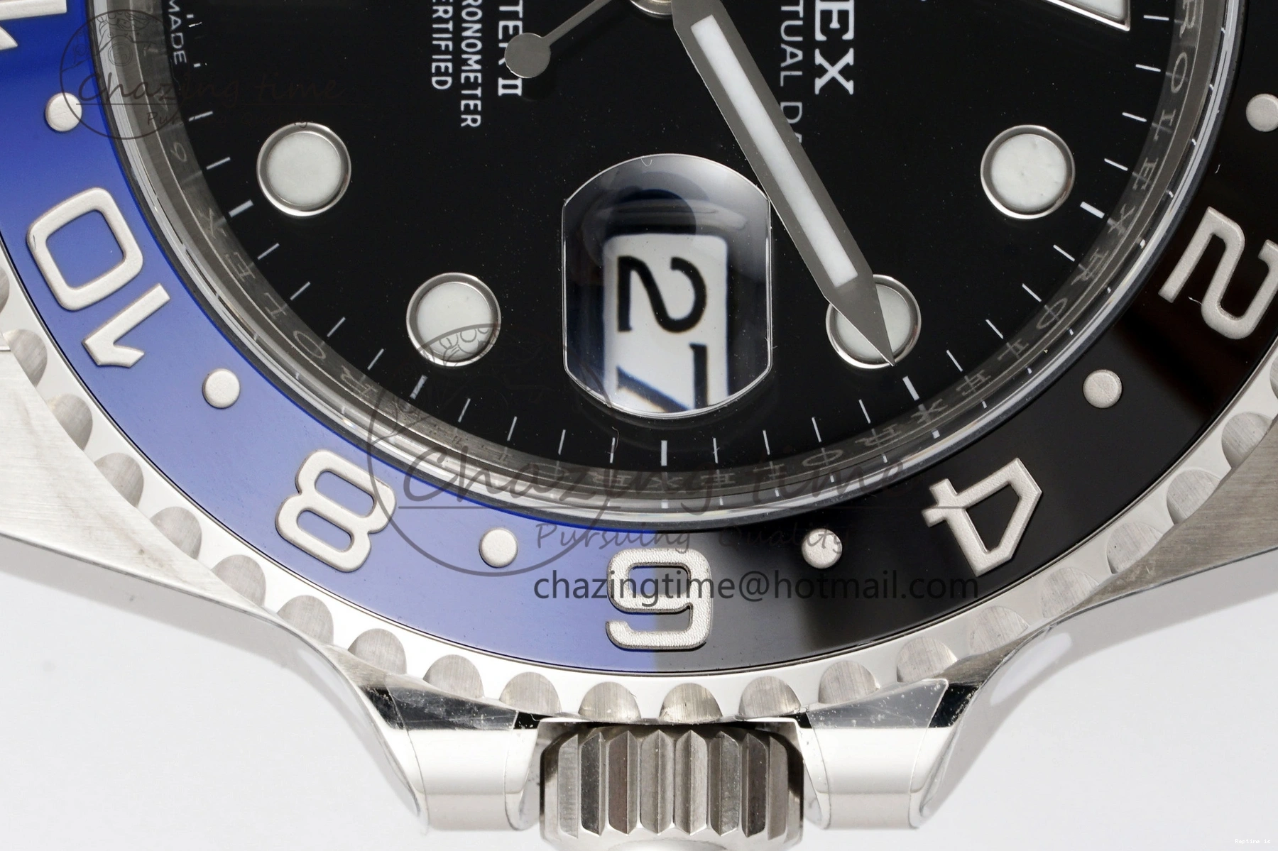 1218 Sleek GMT-Master II 126710 BLNR Blue Black Ceramic Clean Factory Best Edition on Oyster Bracelet DD3285 CHS 1990
